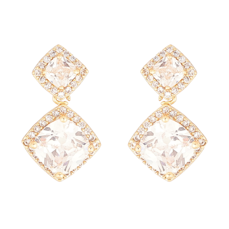 Сережки Xuping Позолота 18K пусети «Кришталеві підвіски» фото №18 Сережки Xuping Позолота 18K пусети «Кришталеві підвіски» фото №18