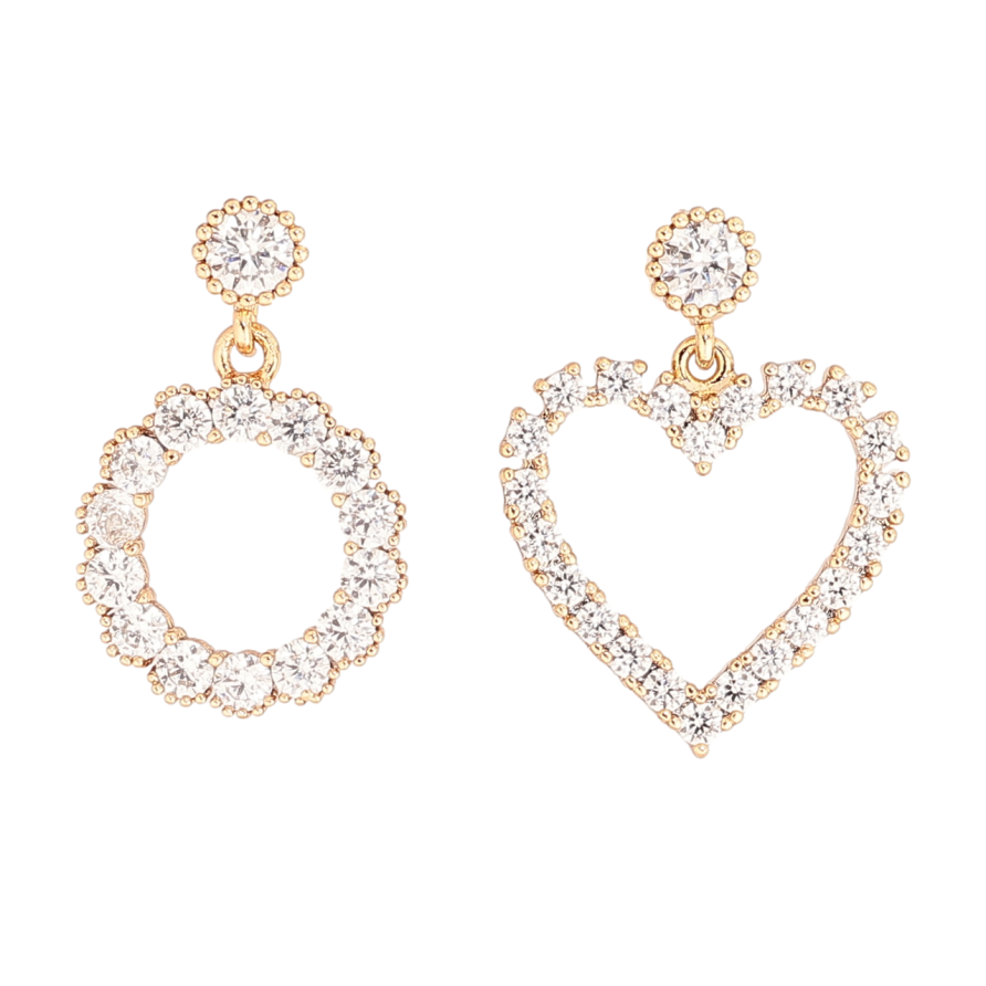 Сережки Xuping Позолота 18K пусети «Асиметричні кришталеві підвіски» фото №1 Сережки Xuping Позолота 18K пусети «Асиметричні кришталеві підвіски» фото №1