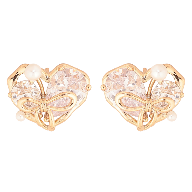 Серьги Xuping Позолота 18K пусеты Кристальные сердечки фото №22 Серьги Xuping Позолота 18K пусеты Кристальные сердечки фото №22