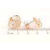 Серьги Xuping Позолота 18K пусеты Кристальные сердечки фото №2
