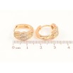 Серьги Xuping Позолота 18K колечки Декоративный узор с кристаллами фото №2