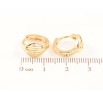 Серьги Xuping Позолота 18K колечки Резной узор фото №2