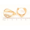 Серьги Xuping Позолота 18K колечки Инкрустация кристаллами фото №2