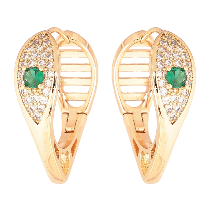 Серьги Xuping Позолота 18K колечки Инкрустация кристаллами фото №18 Серьги Xuping Позолота 18K колечки Инкрустация кристаллами фото №18