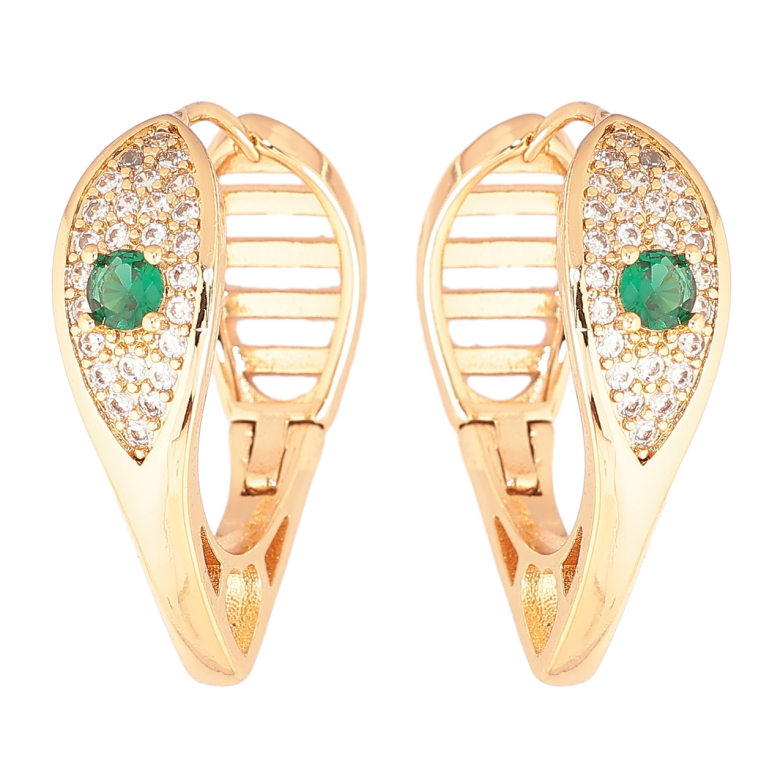 Сережки Xuping Позолота 18K колечка «Інкрустація кристалами» фото №10