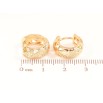 Серьги Xuping Позолота 18K колечки Декоративный узор с шагренью фото №2