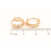 Серьги Xuping Позолота 18K колечки Узор цепочка с кристаллами фото №2