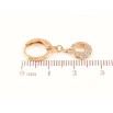 Сережки Xuping Позолота 18K підвіски на колечках «Візерунок з інкрустацією кристалами» фото №2