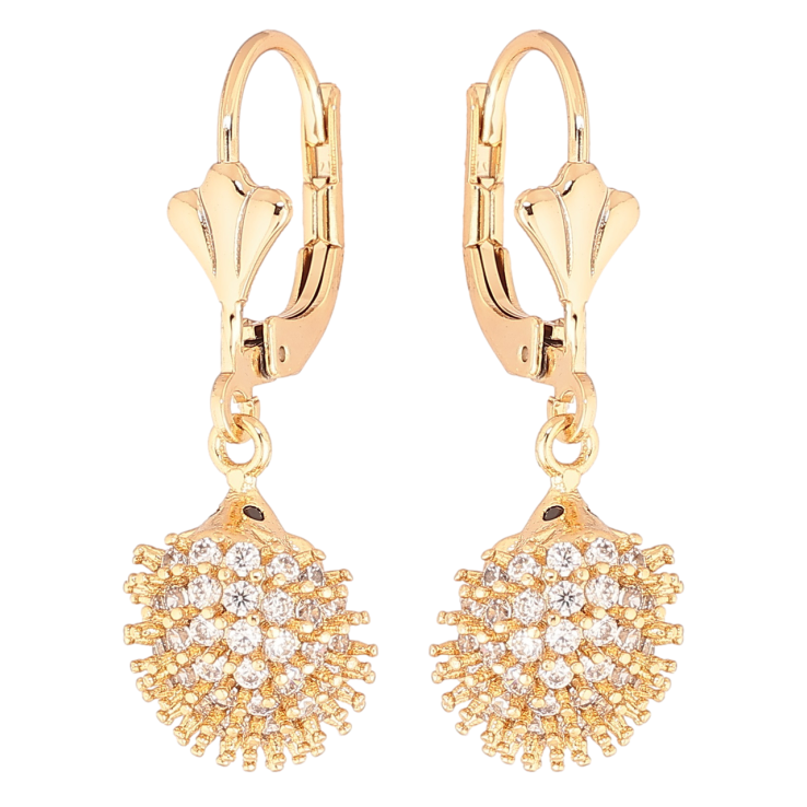 Серьги Xuping Позолота 18K французский замок Ежики фото №13 Серьги Xuping Позолота 18K французский замок Ежики фото №13