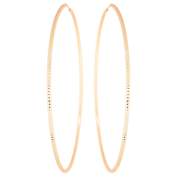Сережки Xuping M&L Колір 18K кільця (конго) Декоративний візерунок ø 9.3см фото №3 Сережки Xuping M&L Колір 18K кільця (конго) Декоративний візерунок ø 9.3см фото №3