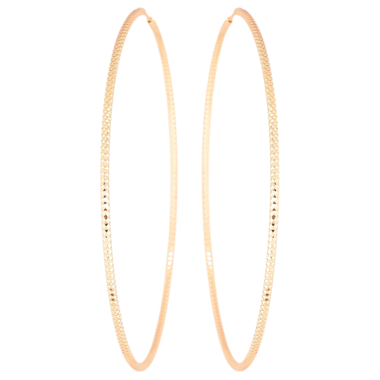 Сережки Xuping M&L Колір 18K кільця (конго) Декоративний візерунок ø 9.3см фото №1