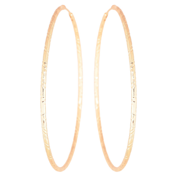 Сережки Xuping M&L Колір 18K кільця (конго) Декоративний візерунок ø 7см фото №5 Сережки Xuping M&L Колір 18K кільця (конго) Декоративний візерунок ø 7см фото №5