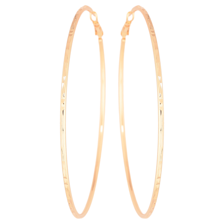 Сережки Xuping M&L Колір 18K кільця (конго) Декоративний візерунок ø 8см фото №4 Сережки Xuping M&L Колір 18K кільця (конго) Декоративний візерунок ø 8см фото №4