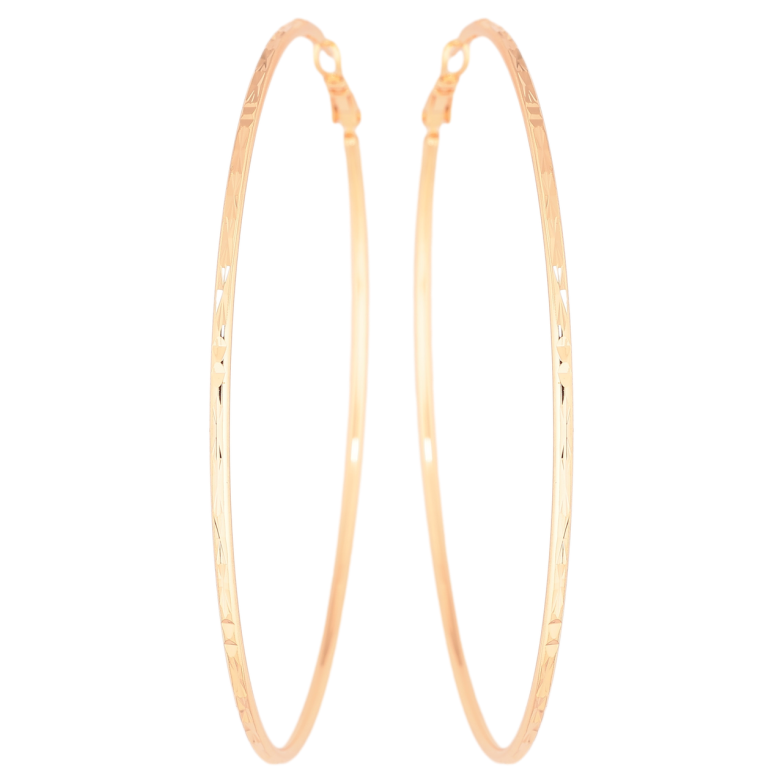 Сережки Xuping M&L Колір 18K кільця (конго) Декоративний візерунок ø 8см фото №24 Сережки Xuping M&L Колір 18K кільця (конго) Декоративний візерунок ø 8см фото №24