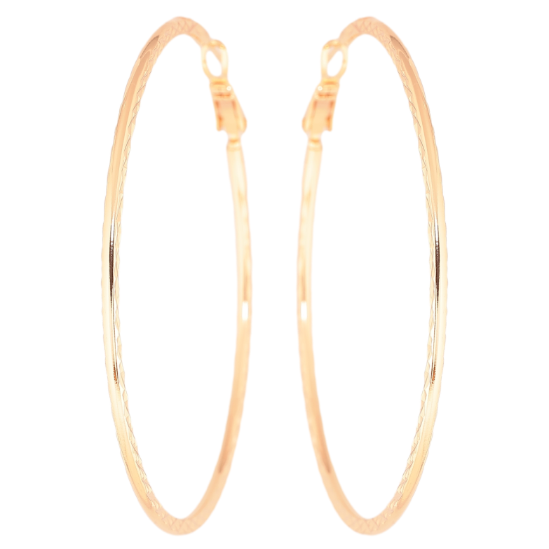 Сережки Xuping M&L Колір 18K кільця (конго) Декоративний візерунок ø 6см фото №15 Сережки Xuping M&L Колір 18K кільця (конго) Декоративний візерунок ø 6см фото №15