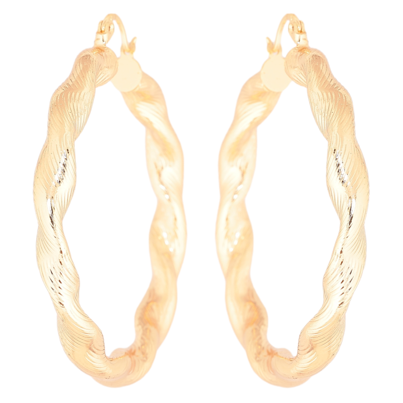 Серьги Xuping M&L Цвет 18K кольца (конго) Декоративный узор ø 5см фото №10