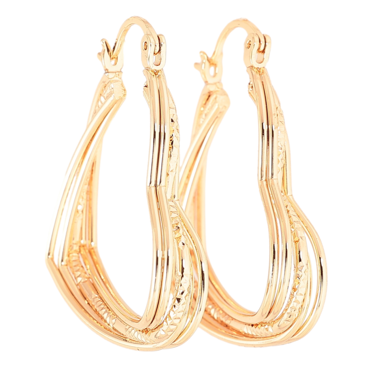 Серьги Xuping M&L Цвет 18K замок-булавка Сердечки на одну сторону фото №9