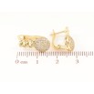 Сережки Xuping Позолота 14K англійський замок «Візерунок ланцюжок з інкрустацією кристалами» фото №2