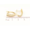 Сережки Xuping Позолота 14K англійський замок «Різьблений візерунок з доріжками кристалів» фото №2