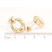 Сережки Xuping Позолота 14K пусети «Сердечка з колами» фото №2