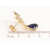 Серьги Xuping Позолота 14K пусеты Цветочные подвески с синими кристаллами фото №2 Серьги Xuping Позолота 14K пусеты Цветочные подвески с синими кристаллами фото №2