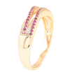 Каблучка Xuping M&L Колір 18К «Доріжки малинових кристалів» фото №2 Каблучка Xuping M&L Колір 18К «Доріжки малинових кристалів» фото №2