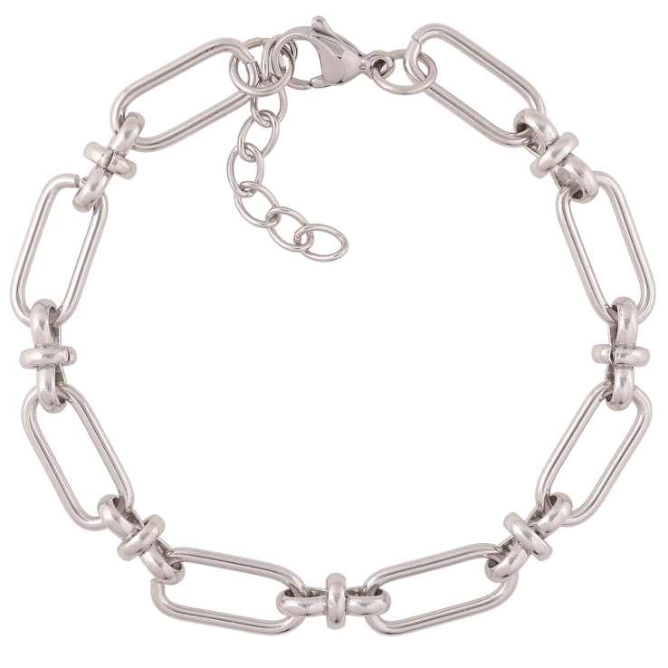 Браслет Xuping ТТМ Stainless Steel цвет Родий Цепочка Фантазийная с доп.цеп 20-23см х 7мм фото №20