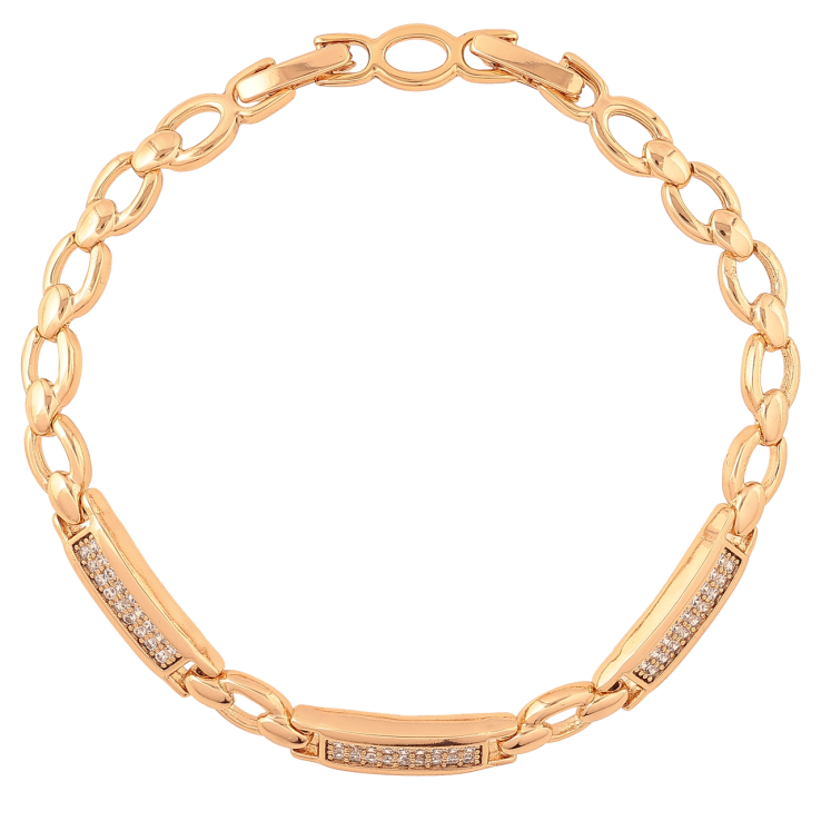 Браслет Xuping Позолота 18K «Доріжки кристалів» розмір з доп.замком 17,19см х 5мм фото №12 Браслет Xuping Позолота 18K «Доріжки кристалів» розмір з доп.замком 17,19см х 5мм фото №12