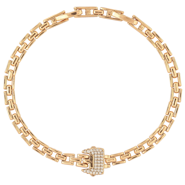 Браслет Xuping Позолота 18K «Ремінець з кристалами» розмір з доп.замком 17,19см х 4мм фото №10