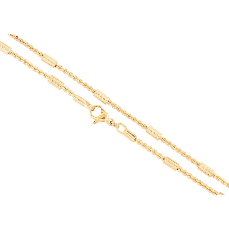 Ланцюжок Xuping Позолота 18K «Плетіння Фантазійне з циліндрами» довжина 44см х 2мм фото №7 Ланцюжок Xuping Позолота 18K «Плетіння Фантазійне з циліндрами» довжина 44см х 2мм фото №7