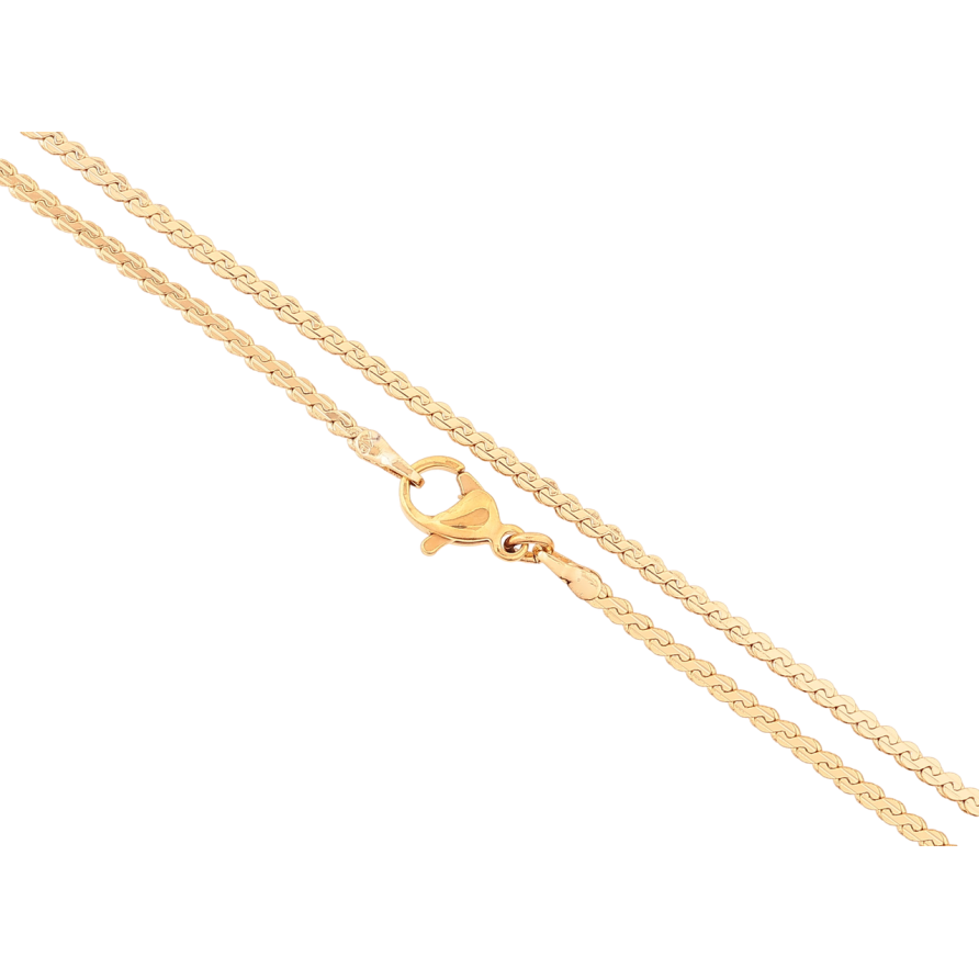 Ланцюжок Xuping Позолота 18K «Плетіння Серпантин» довжина 45см х 1.5мм фото №1 Ланцюжок Xuping Позолота 18K «Плетіння Серпантин» довжина 45см х 1.5мм фото №1