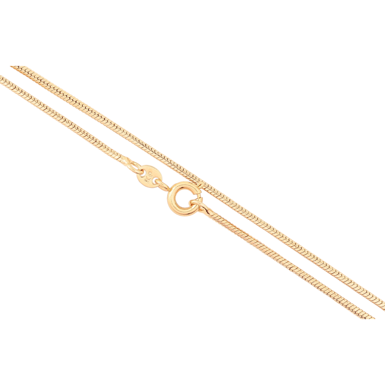 Ланцюжок Xuping Позолота 18K «Плетіння Ювелірний шнур 4-х гранний» довжина 45см х 1мм фото №1 Ланцюжок Xuping Позолота 18K «Плетіння Ювелірний шнур 4-х гранний» довжина 45см х 1мм фото №1