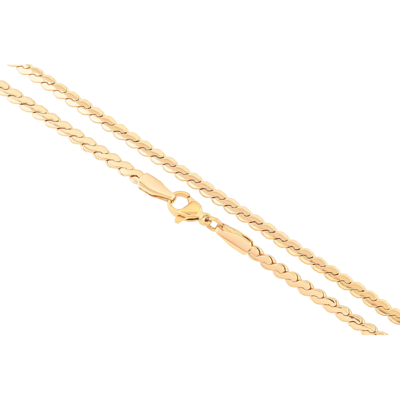 Ланцюжок Xuping Позолота 18K «Плетіння Серпантин» довжина 45см х 3мм фото №6