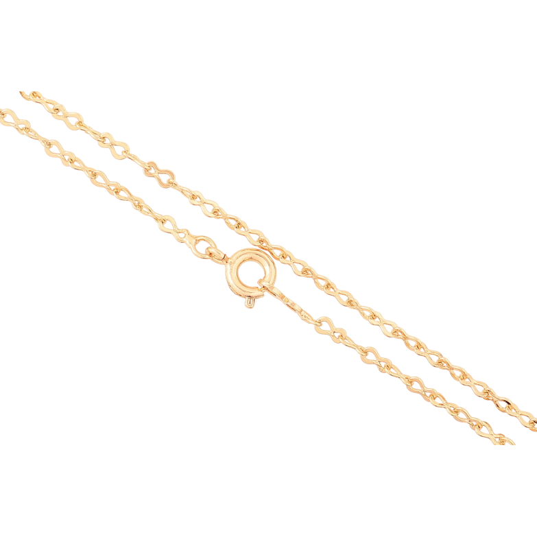 Ланцюжок Xuping Позолота 18K «Плетіння Вісімка» довжина 46см х 2мм фото №1