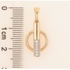 Кулон Xuping Позолота 18K + Родий Декоративный узор с кристаллами для цепочки до 5мм фото №2 Кулон Xuping Позолота 18K + Родий Декоративный узор с кристаллами для цепочки до 5мм фото №2