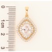 Кулон Xuping Позолота 18K «Ромб з інкрустацією кристалами» для ланцюжка до 5мм фото №2 Кулон Xuping Позолота 18K «Ромб з інкрустацією кристалами» для ланцюжка до 5мм фото №2
