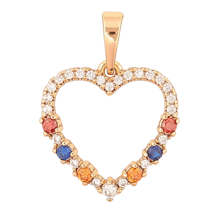 Кулон Xuping Позолота 18K «Сердечко з різнокольоровими кристалами» для ланцюжка до 6мм фото №17 Кулон Xuping Позолота 18K «Сердечко з різнокольоровими кристалами» для ланцюжка до 6мм фото №17