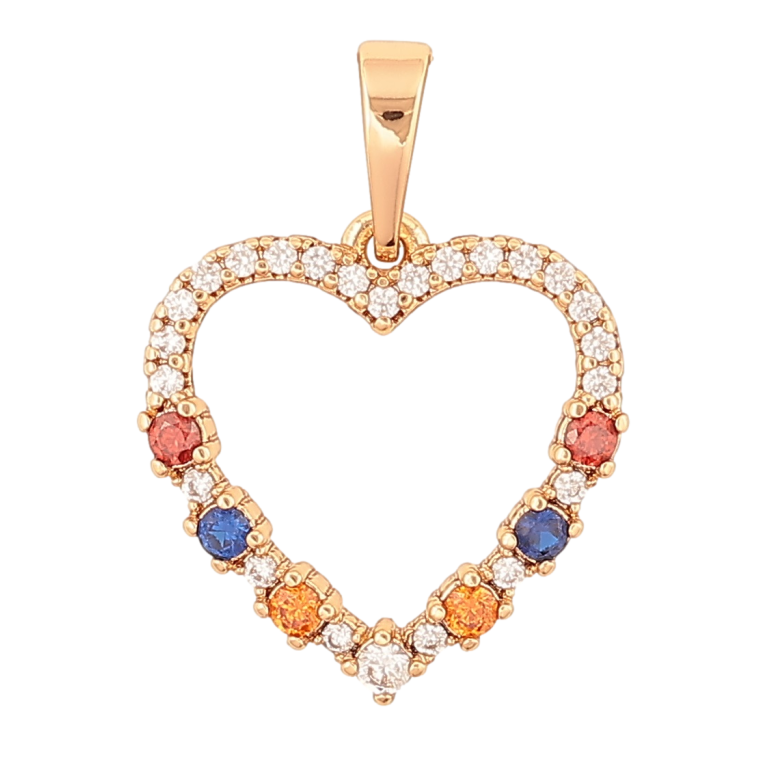 Кулон Xuping Позолота 18K «Сердечко з різнокольоровими кристалами» для ланцюжка до 6мм фото №13 Кулон Xuping Позолота 18K «Сердечко з різнокольоровими кристалами» для ланцюжка до 6мм фото №13