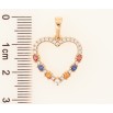 Кулон Xuping Позолота 18K «Сердечко з різнокольоровими кристалами» для ланцюжка до 6мм фото №2 Кулон Xuping Позолота 18K «Сердечко з різнокольоровими кристалами» для ланцюжка до 6мм фото №2
