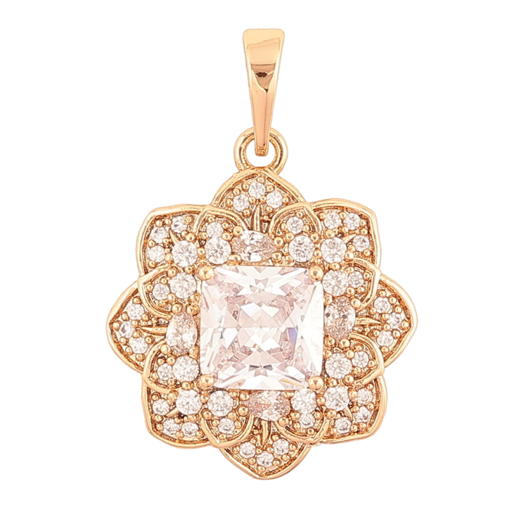 Кулон Xuping Позолота 18K Цветок с кристаллами для цепочки до 6мм фото №18 Кулон Xuping Позолота 18K Цветок с кристаллами для цепочки до 6мм фото №18