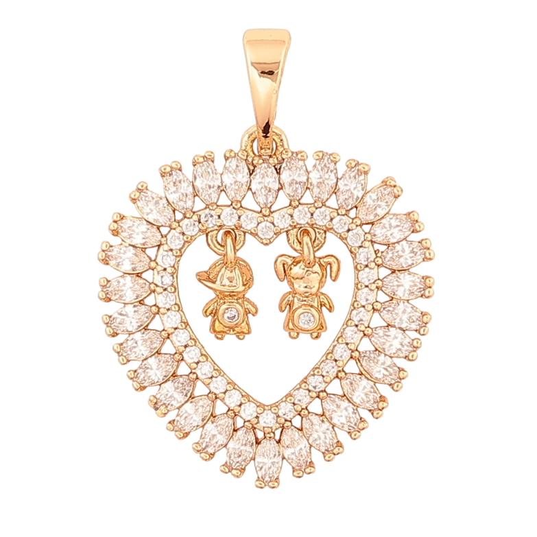 Кулон Xuping Позолота 18K «Кришталеве серце з хлопчиком і дівчинкою» для ланцюжка до 5мм фото №11 Кулон Xuping Позолота 18K «Кришталеве серце з хлопчиком і дівчинкою» для ланцюжка до 5мм фото №11