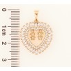 Кулон Xuping Позолота 18K Кристальное сердце с мальчиком и девочкой для цепочки до 5мм фото №2 Кулон Xuping Позолота 18K Кристальное сердце с мальчиком и девочкой для цепочки до 5мм фото №2