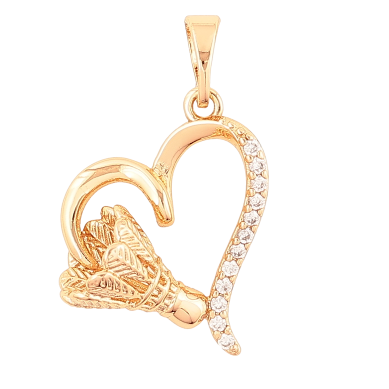 Кулон Xuping Позолота 18K «Сердечко з воланчиком» для ланцюжка до 5мм фото №1 Кулон Xuping Позолота 18K «Сердечко з воланчиком» для ланцюжка до 5мм фото №1