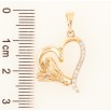Кулон Xuping Позолота 18K «Сердечко з воланчиком» для ланцюжка до 5мм фото №2 Кулон Xuping Позолота 18K «Сердечко з воланчиком» для ланцюжка до 5мм фото №2