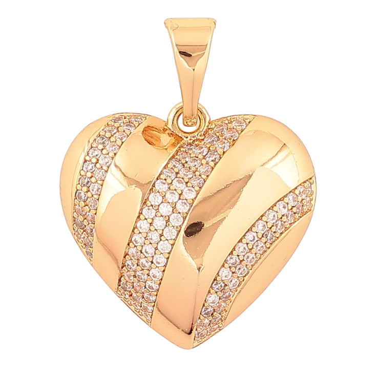 Кулон Xuping Позолота 18K «Сердечко з кристалами» для ланцюжка до 7мм фото №15 Кулон Xuping Позолота 18K «Сердечко з кристалами» для ланцюжка до 7мм фото №15