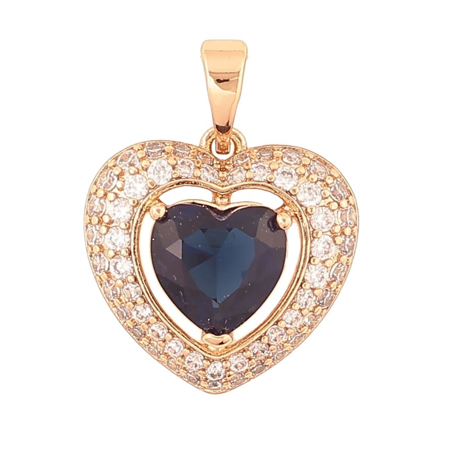Кулон Xuping Позолота 18K «Серце з синім кристалом» для ланцюжка до 5мм фото №1 Кулон Xuping Позолота 18K «Серце з синім кристалом» для ланцюжка до 5мм фото №1