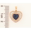 Кулон Xuping Позолота 18K «Серце з синім кристалом» для ланцюжка до 5мм фото №2 Кулон Xuping Позолота 18K «Серце з синім кристалом» для ланцюжка до 5мм фото №2