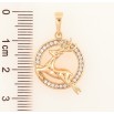 Кулон Xuping Позолота 18K «Олень у колечку» для ланцюжка до 6мм фото №2 Кулон Xuping Позолота 18K «Олень у колечку» для ланцюжка до 6мм фото №2