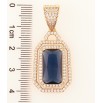 Кулон Xuping Позолота 18K Инкрустация кристаллами с синим кристаллом для цепочки до 9мм фото №2 Кулон Xuping Позолота 18K Инкрустация кристаллами с синим кристаллом для цепочки до 9мм фото №2