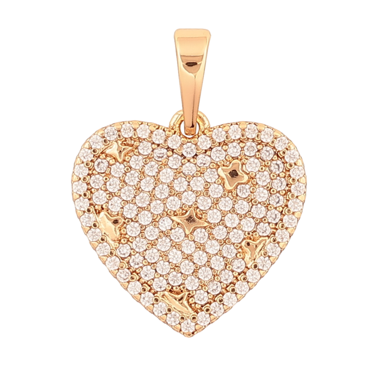 Кулон Xuping Позолота 18K Сердце с инкрустацией кристаллами для цепочки до 6мм фото №1 Кулон Xuping Позолота 18K Сердце с инкрустацией кристаллами для цепочки до 6мм фото №1